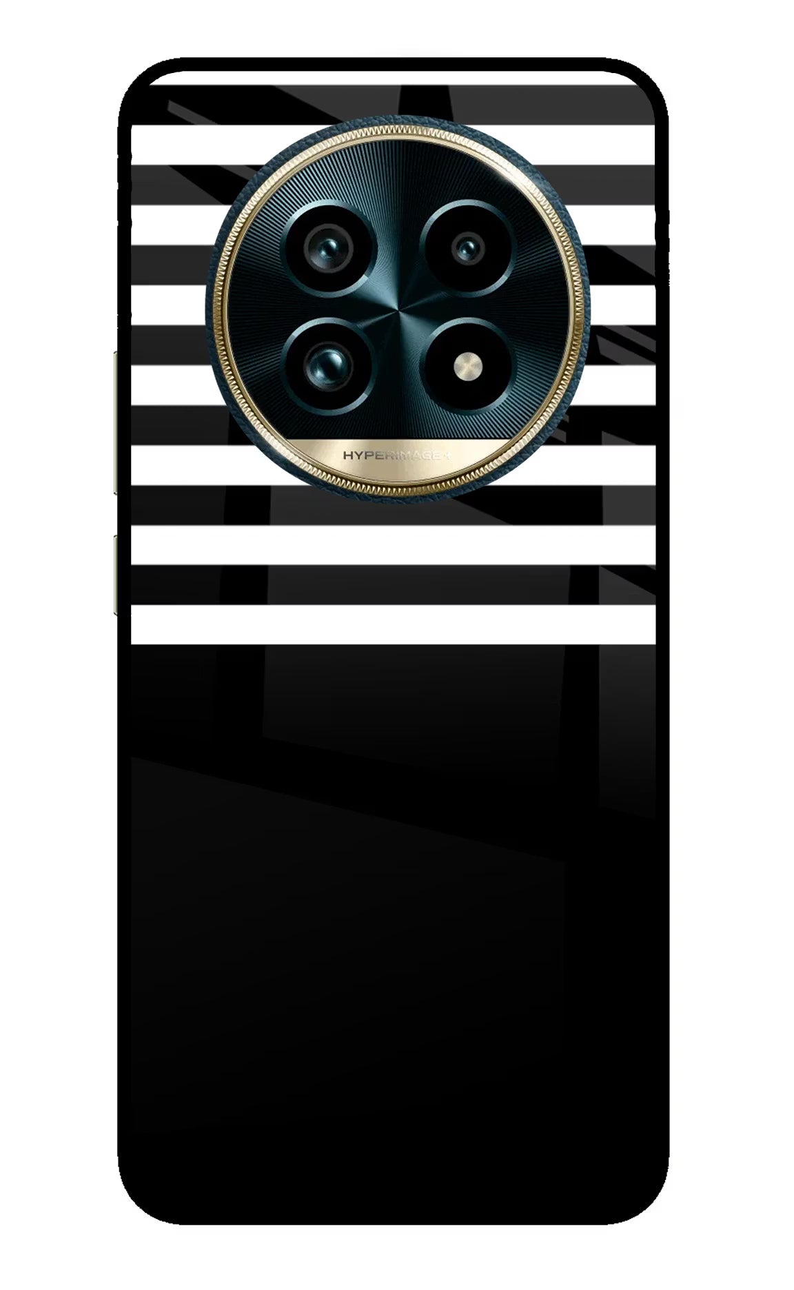 Black and White Print Realme 13 Pro+ 5G Glass Case Back Cover by Casekaro