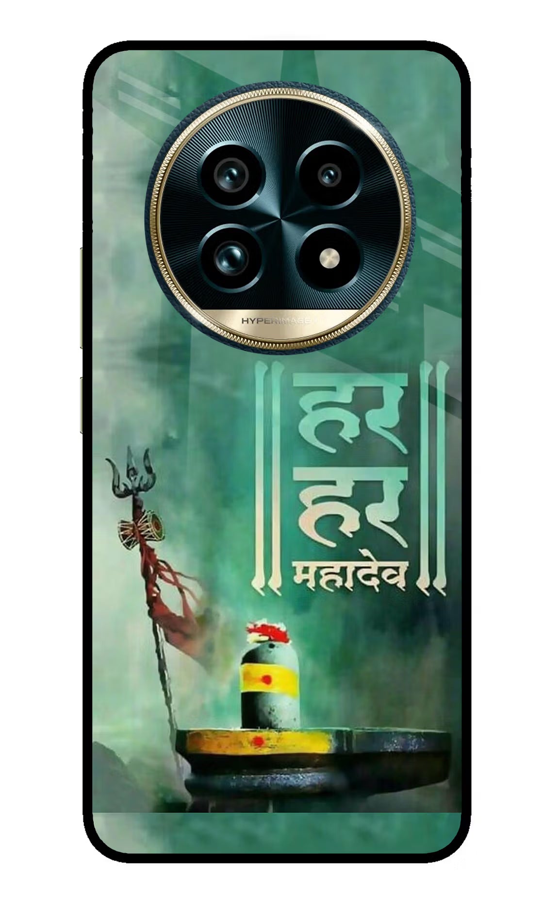 Har Har Mahadev Shivling Realme 13 Pro+ 5G Glass Case Back Cover by Casekaro