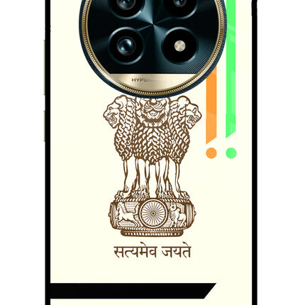 Satyamev Jayate Brown Logo Realme 13 Pro+ 5G Glass Case