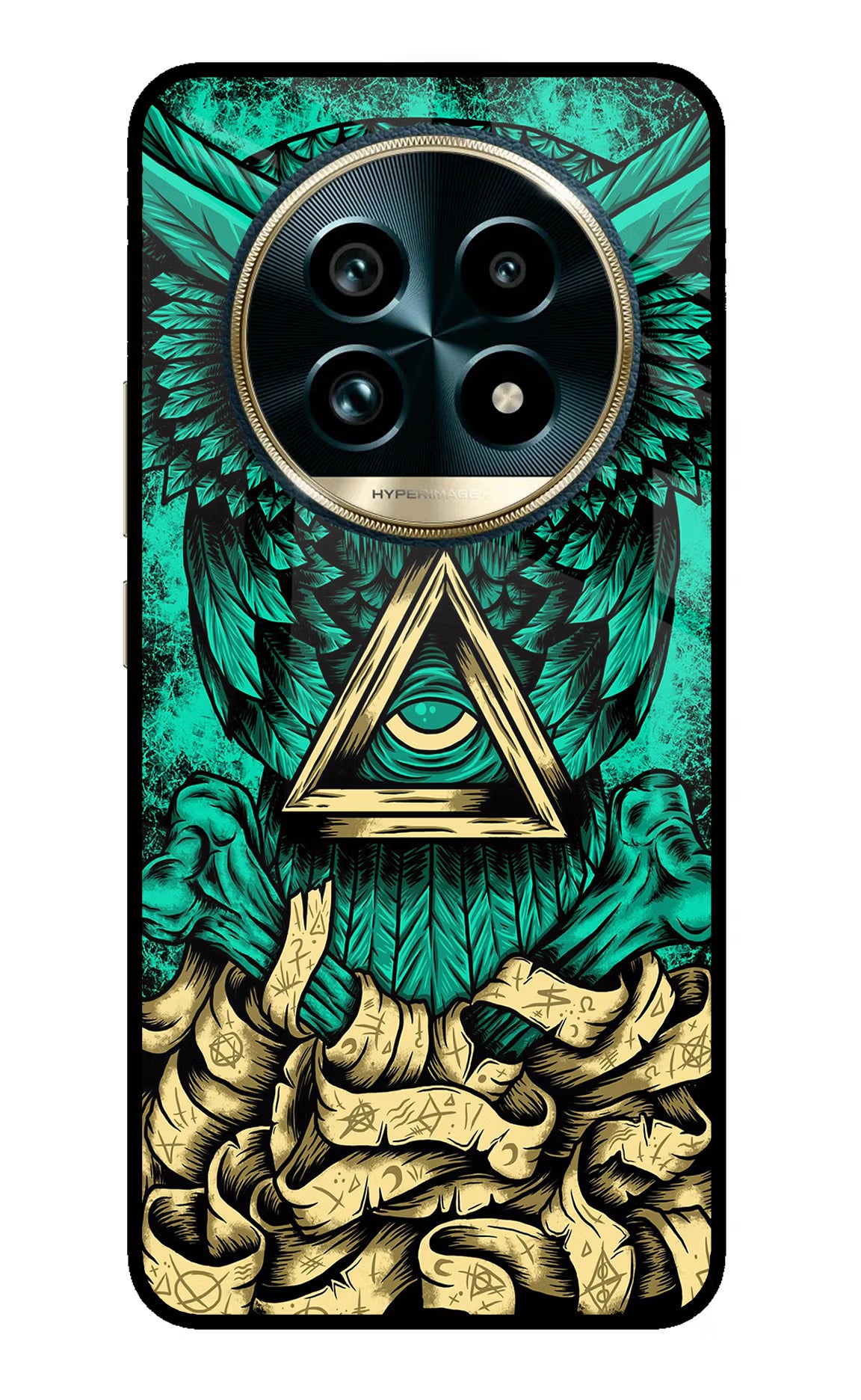 Green Owl Realme 13 Pro+ 5G Glass Case Back Cover by Casekaro