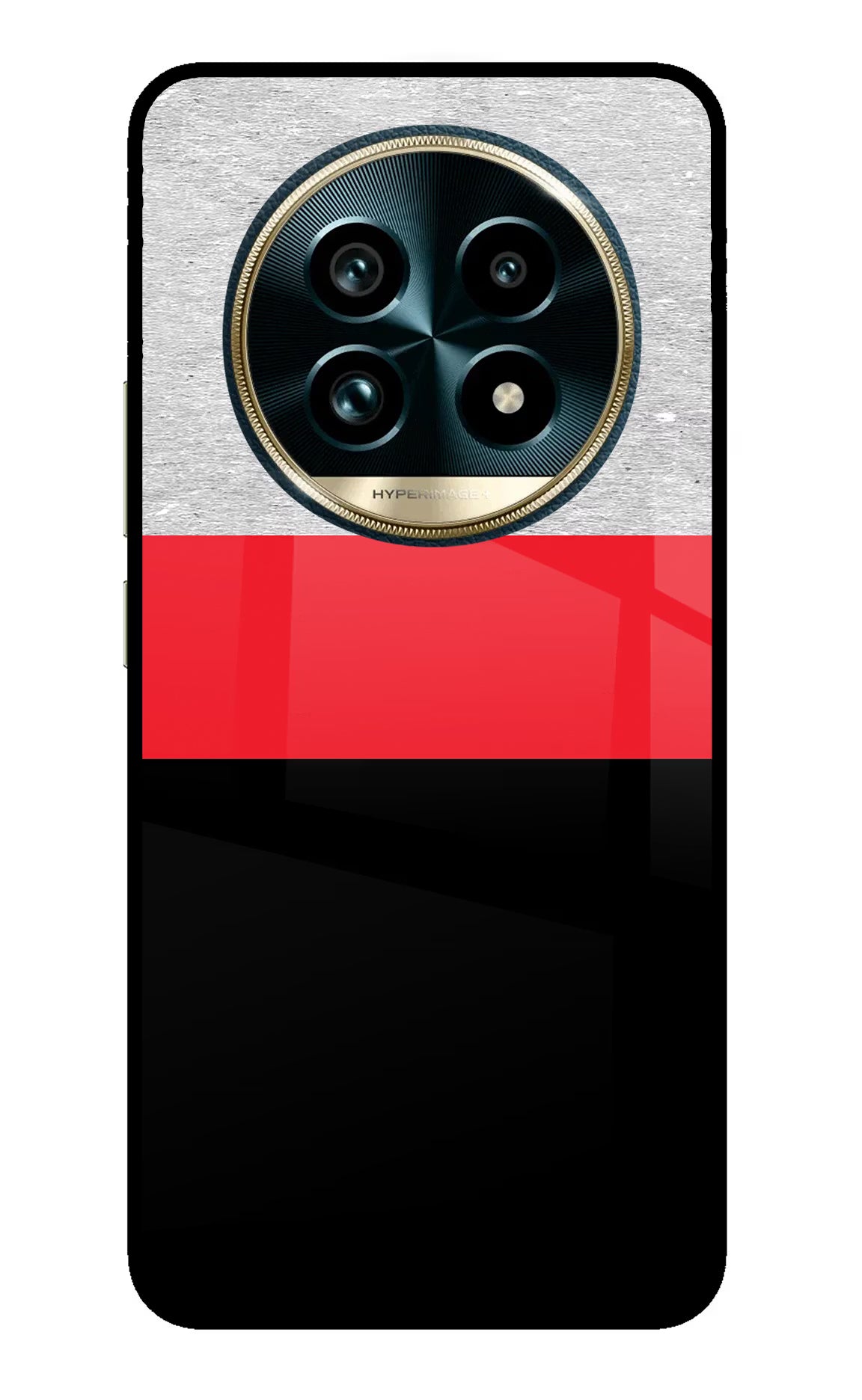 Tri Color Pattern Realme 13 Pro+ 5G Glass Case Back Cover by Casekaro