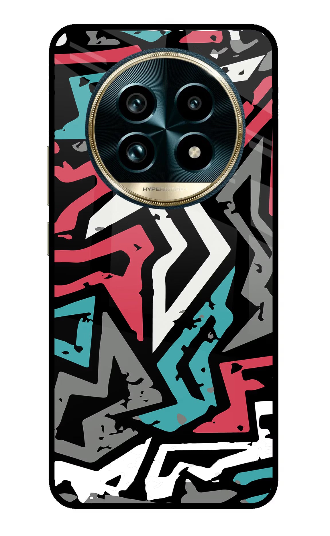 Geometric Graffiti Realme 13 Pro+ 5G Glass Case Back Cover by Casekaro
