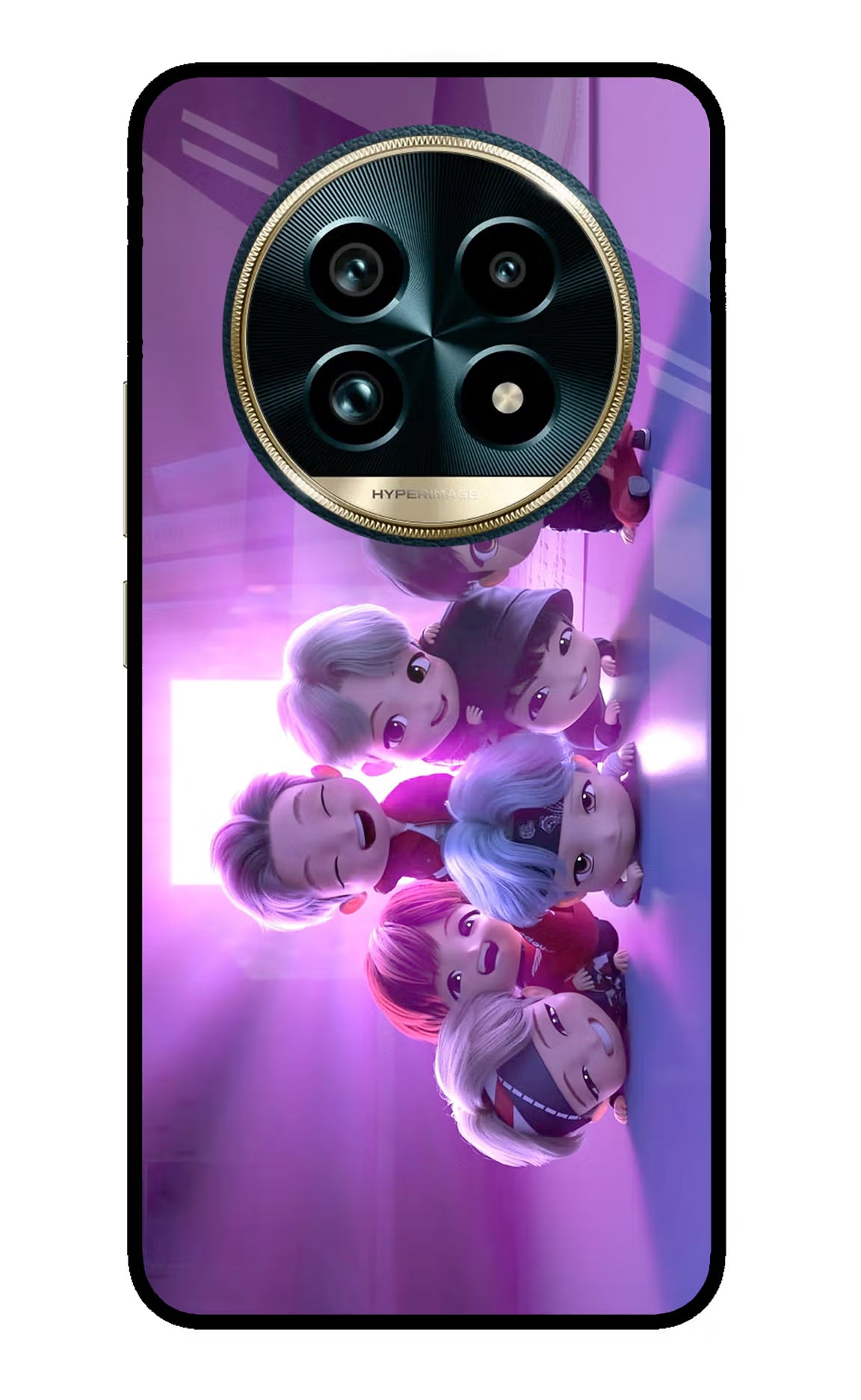 BTS Chibi Realme 13 Pro+ 5G Glass Case Back Cover by Casekaro