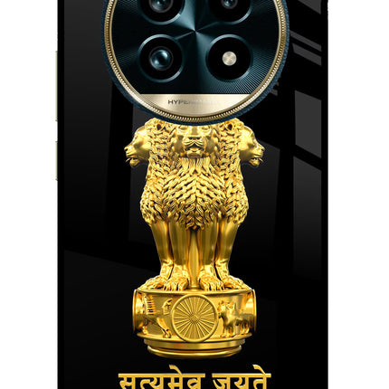 Satyamev Jayate Golden Realme 13 Pro+ 5G Glass Case