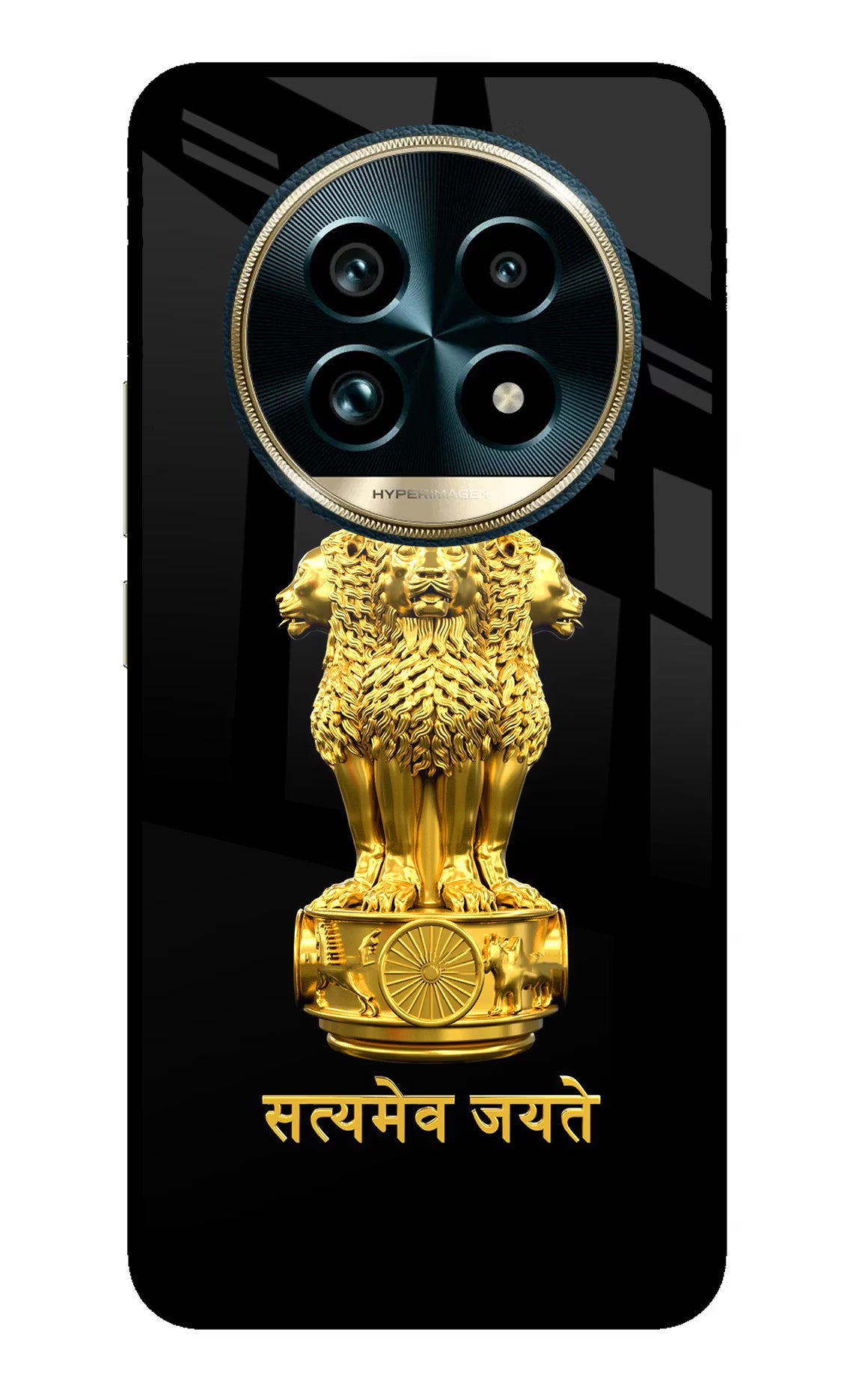 Satyamev Jayate Golden Realme 13 Pro+ 5G Glass Case