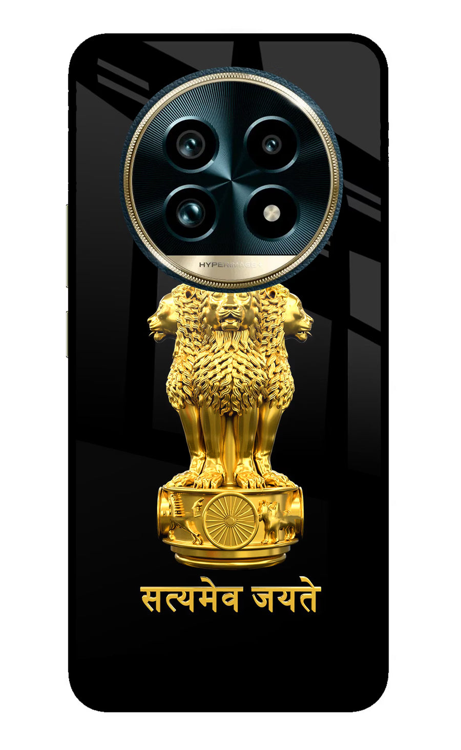 Satyamev Jayate Golden Realme 13 Pro+ 5G Back Cover, Metal case
