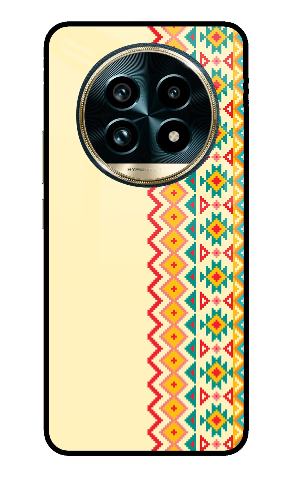 Ethnic Seamless Realme 13 Pro+ 5G Glass Case Back Cover by Casekaro