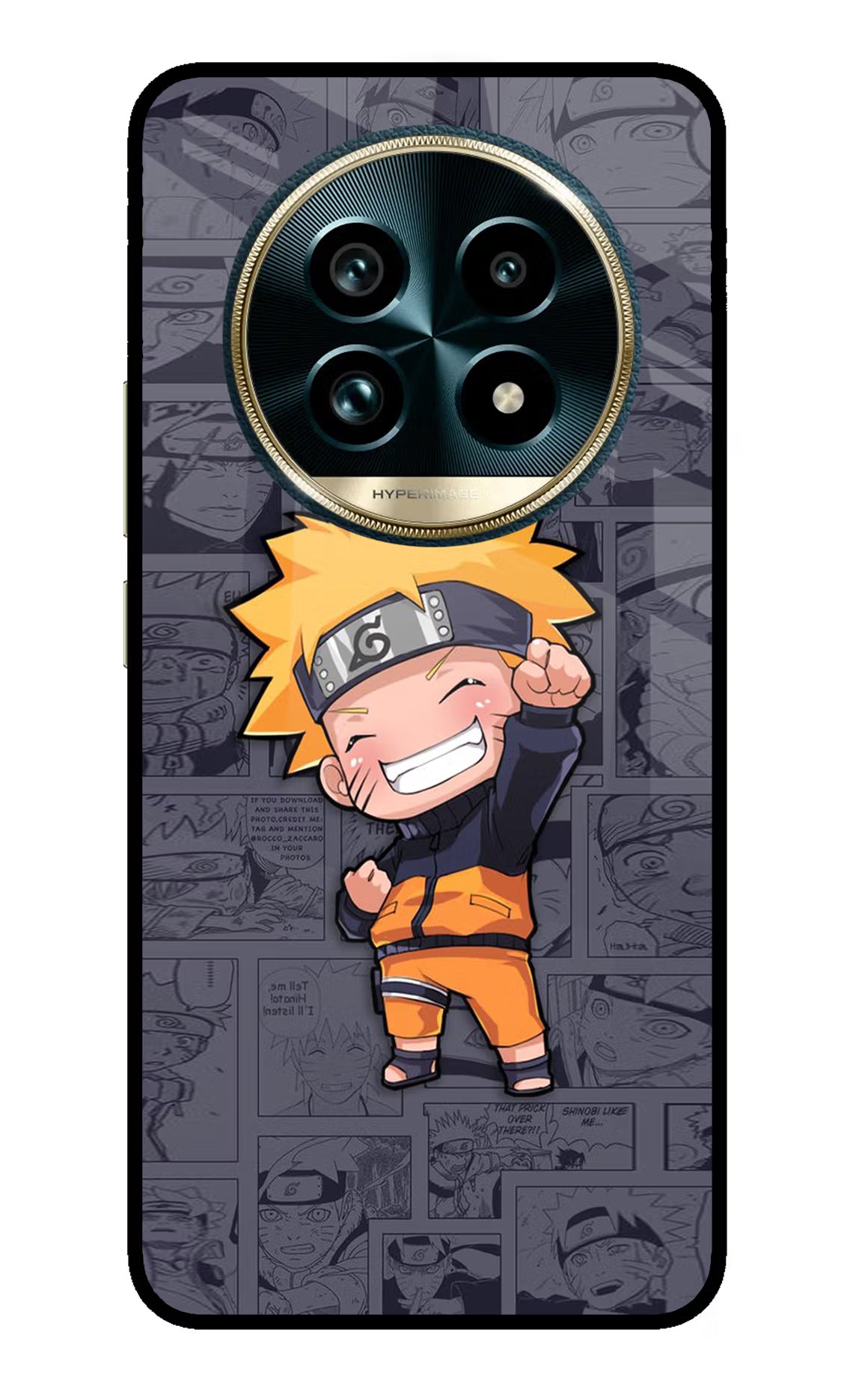 Chota Naruto Realme 13 Pro+ 5G Glass Case Back Cover by Casekaro