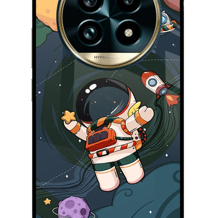 Cartoon Astronaut Realme 13 Pro+ 5G Glass Case