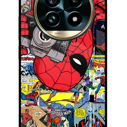 Spider Man Realme 13 Pro+ 5G Glass Case Back Cover by Casekaro