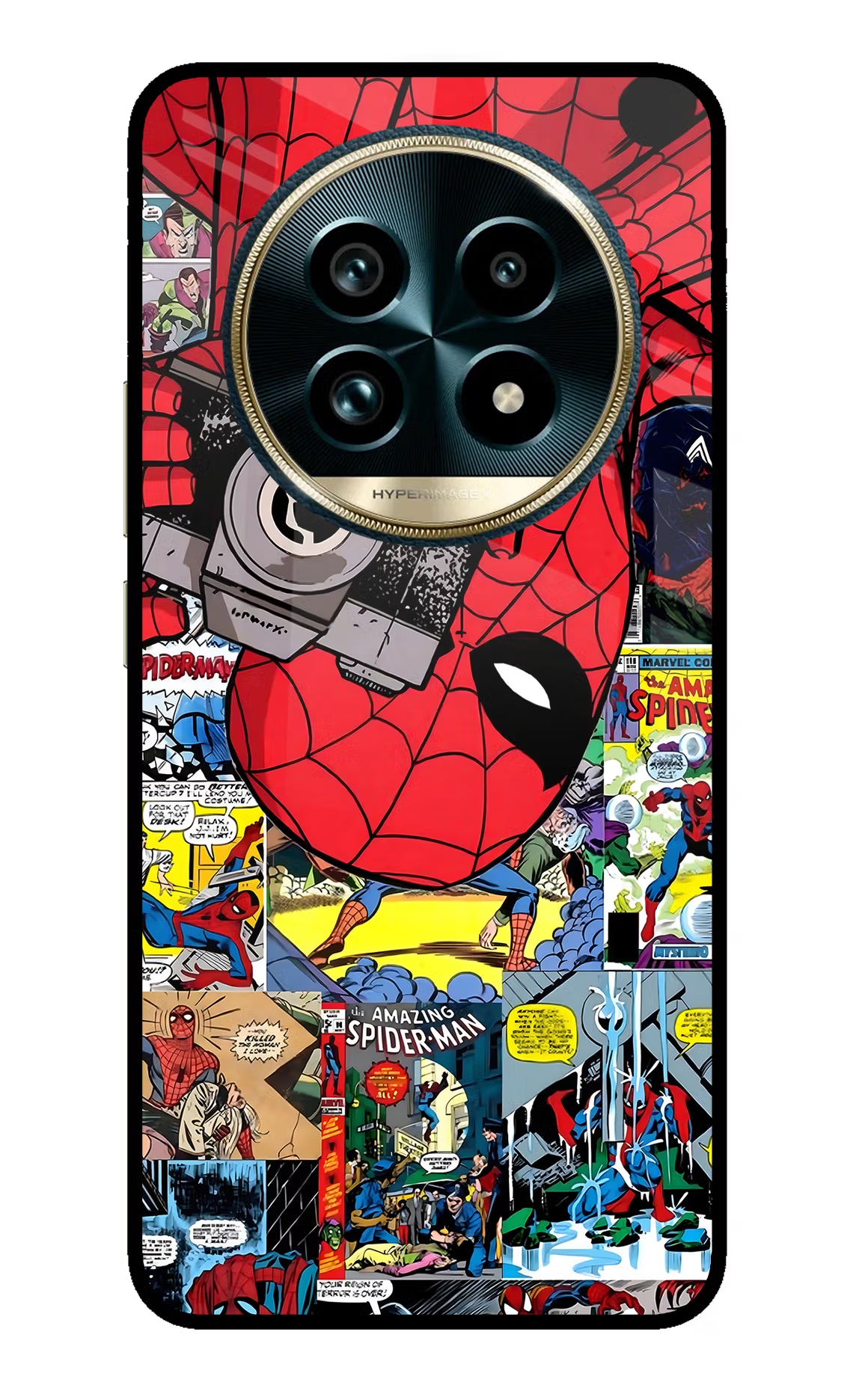 Spider Man Realme 13 Pro+ 5G Glass Case Back Cover by Casekaro