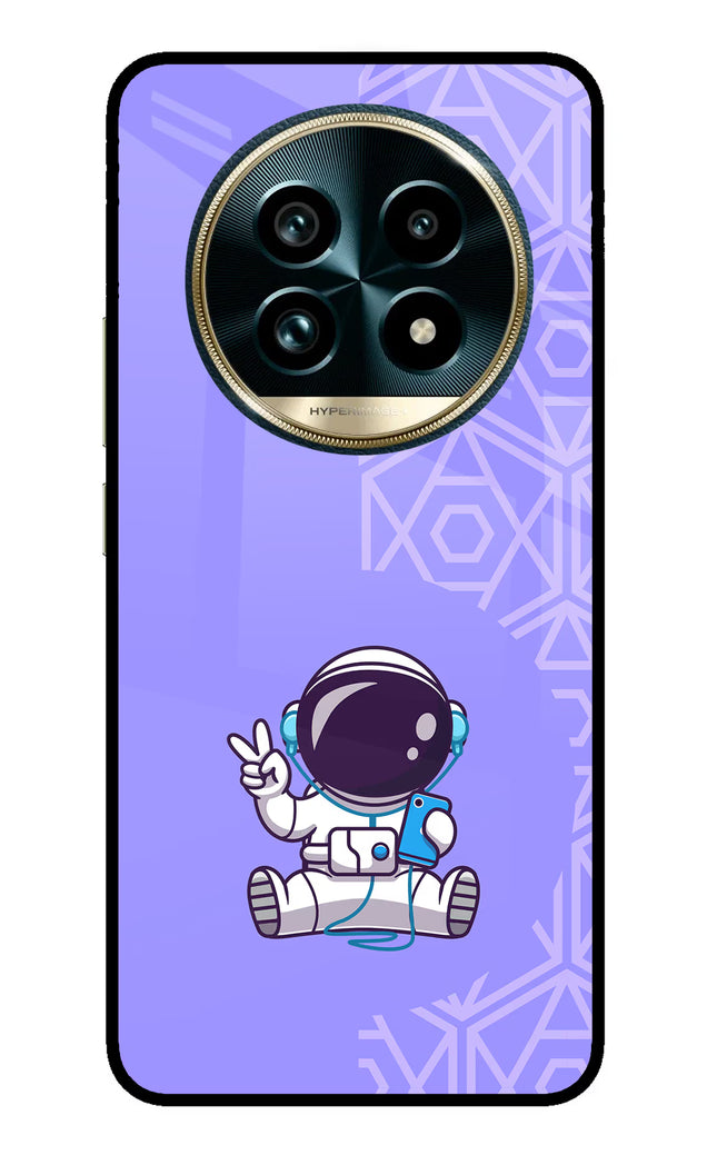 Cute Astronaut Chilling Realme 13 Pro+ 5G Glass Case