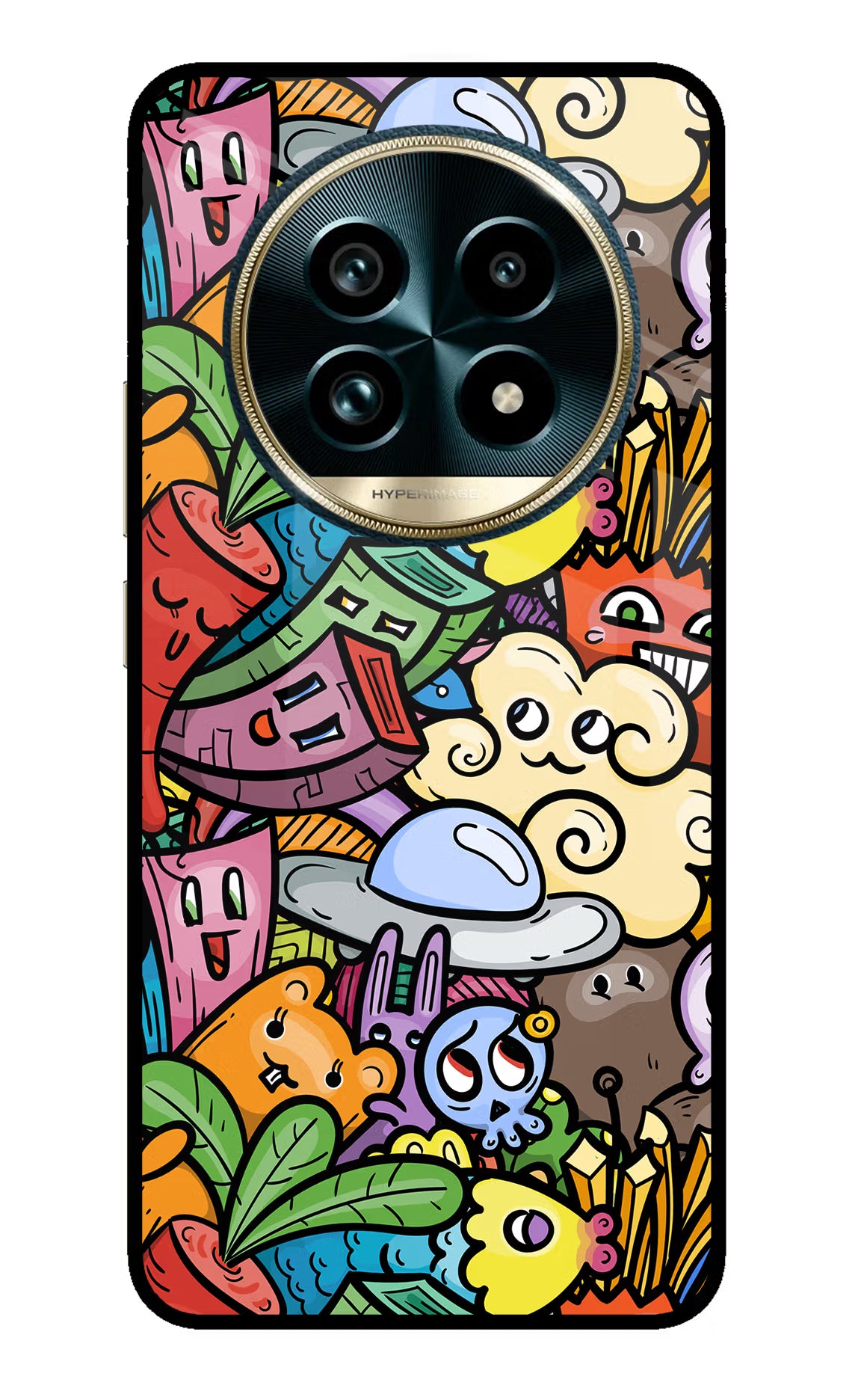 Veggie Doodle Realme 13 Pro+ 5G Glass Case Back Cover by Casekaro