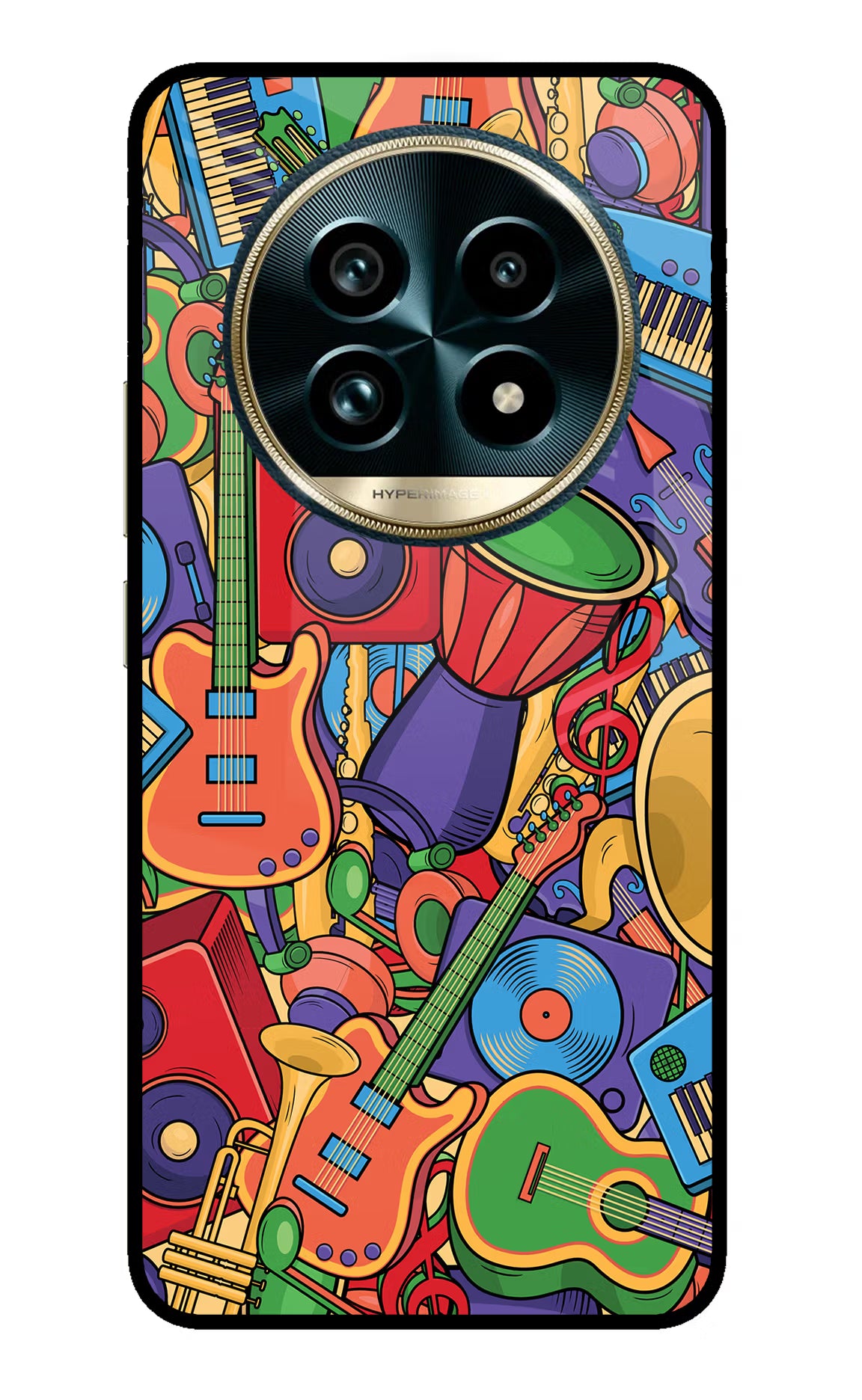 Music Instrument Doodle Realme 13 Pro+ 5G Glass Case