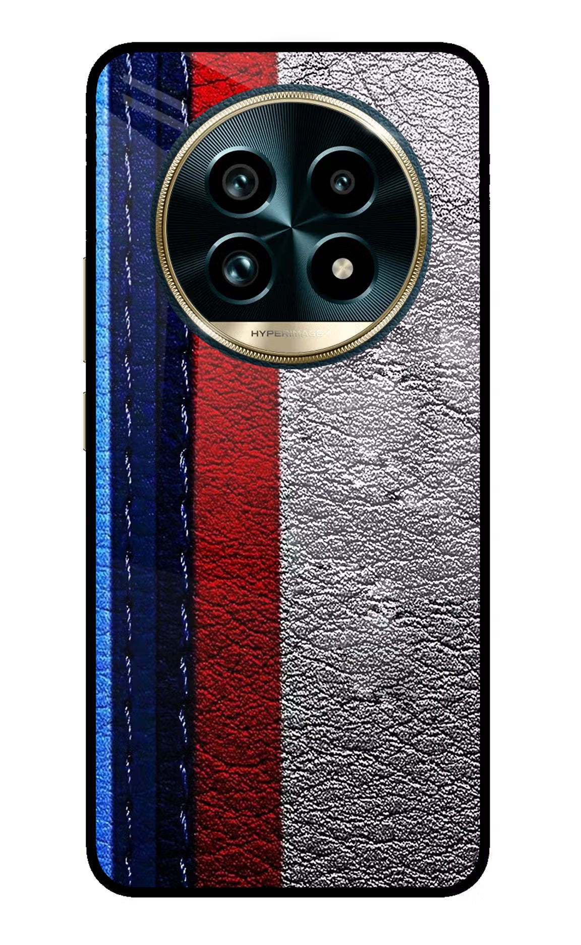 BMW Stripes Realme 13 Pro+ 5G Glass Case Back Cover by Casekaro