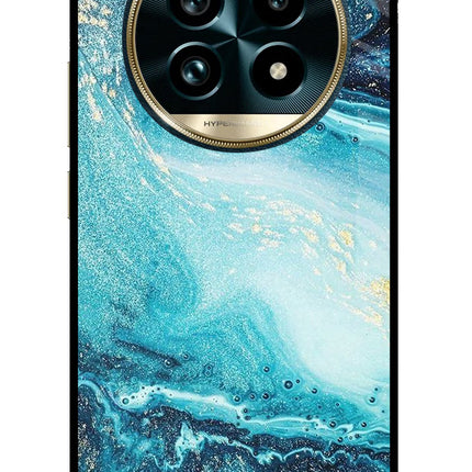 Blue Glitter Marble Realme 13 Pro+ 5G Glass Case