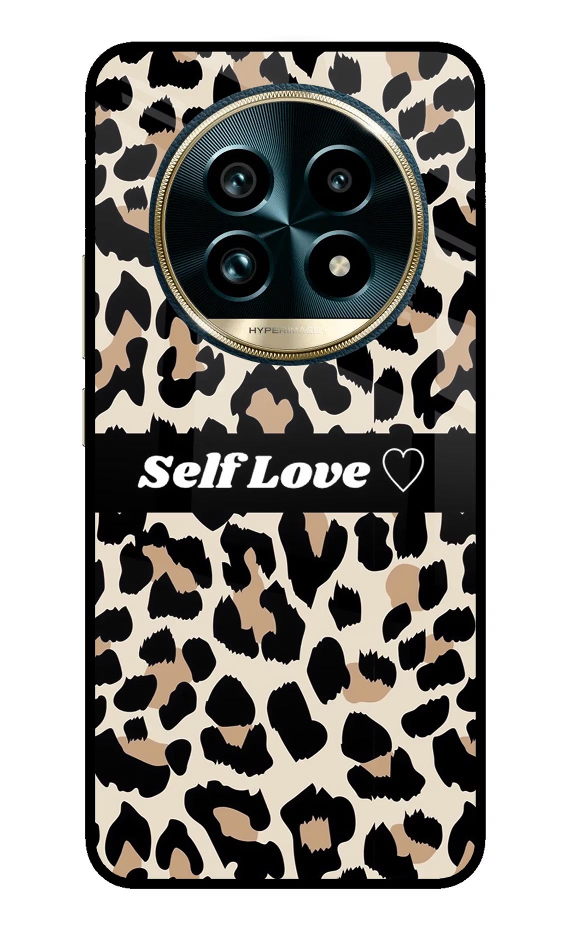 Leopard Print Self Love Realme 13 Pro+ 5G Glass Case Back Cover by Casekaro
