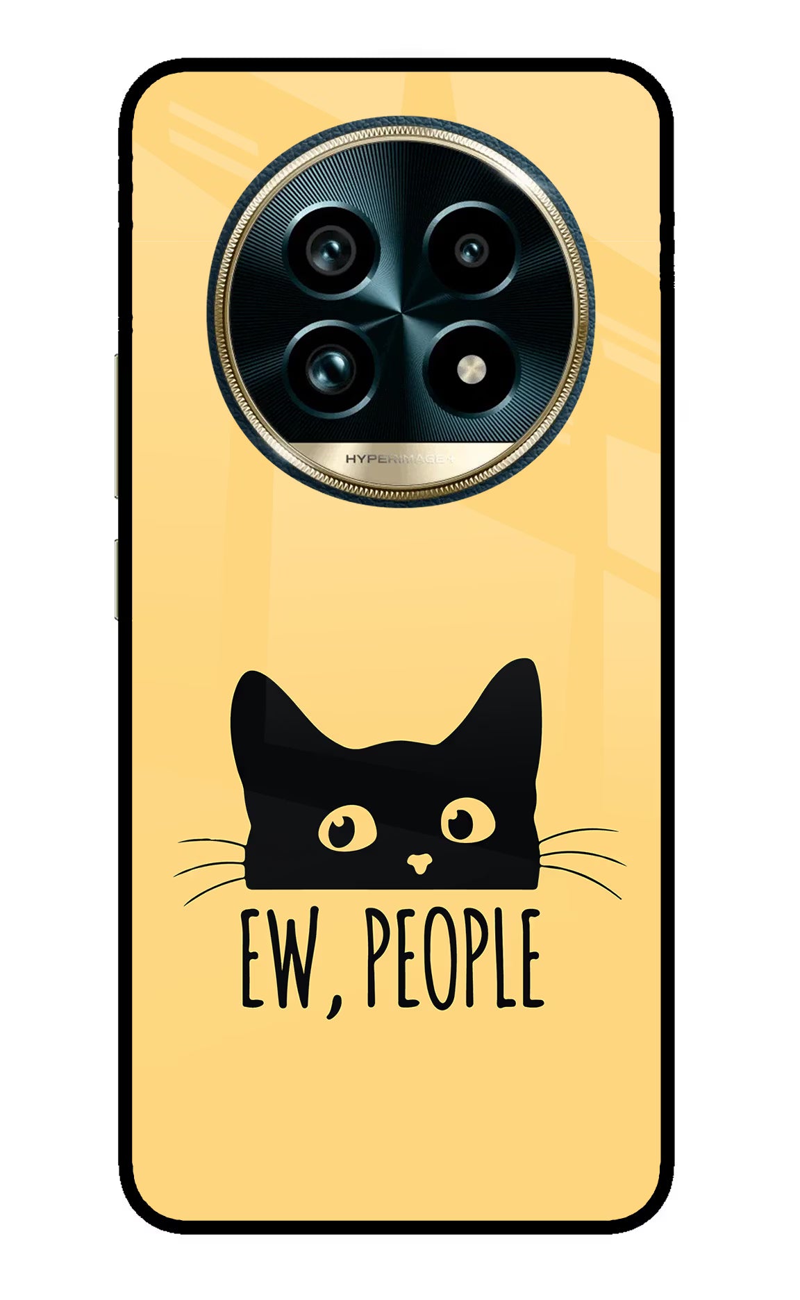 Ew People Catitude Realme 13 Pro+ 5G Glass Case Back Cover by Casekaro