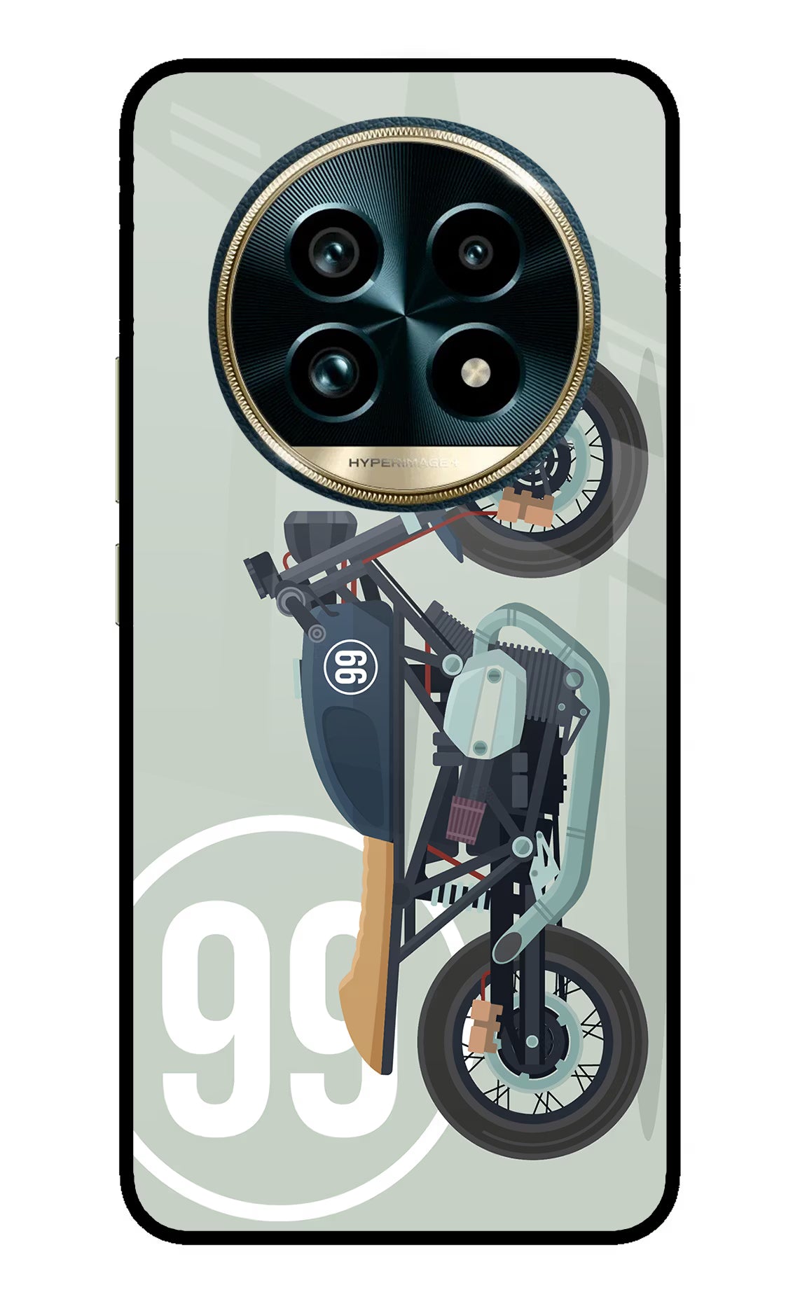 Classic Cafe Racer 99 Realme 13 Pro+ 5G Glass Case Back Cover by Casekaro