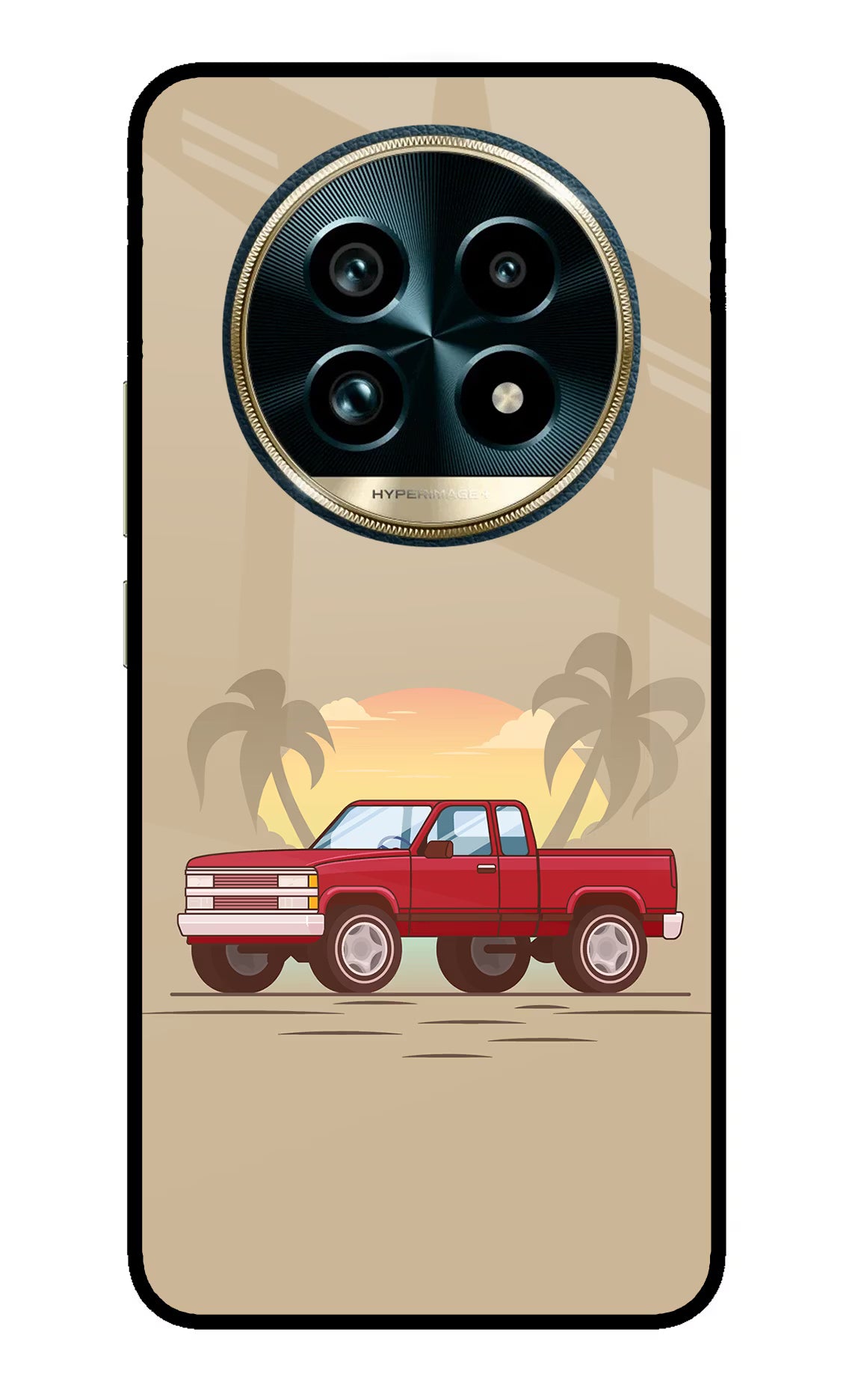 Desert Classic Drive Realme 13 Pro+ 5G Glass Case Back Cover by Casekaro