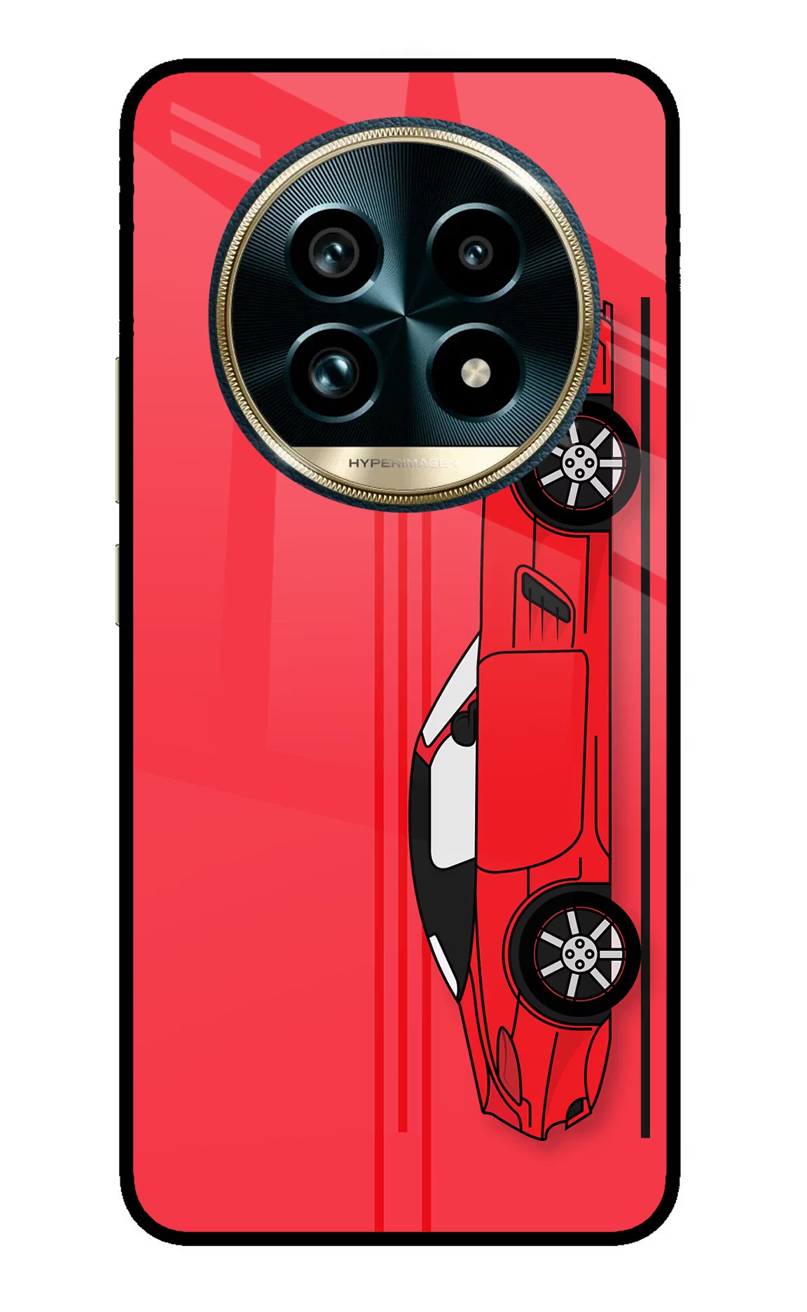 Red Velocity Realme 13 Pro+ 5G Glass Case Back Cover by Casekaro