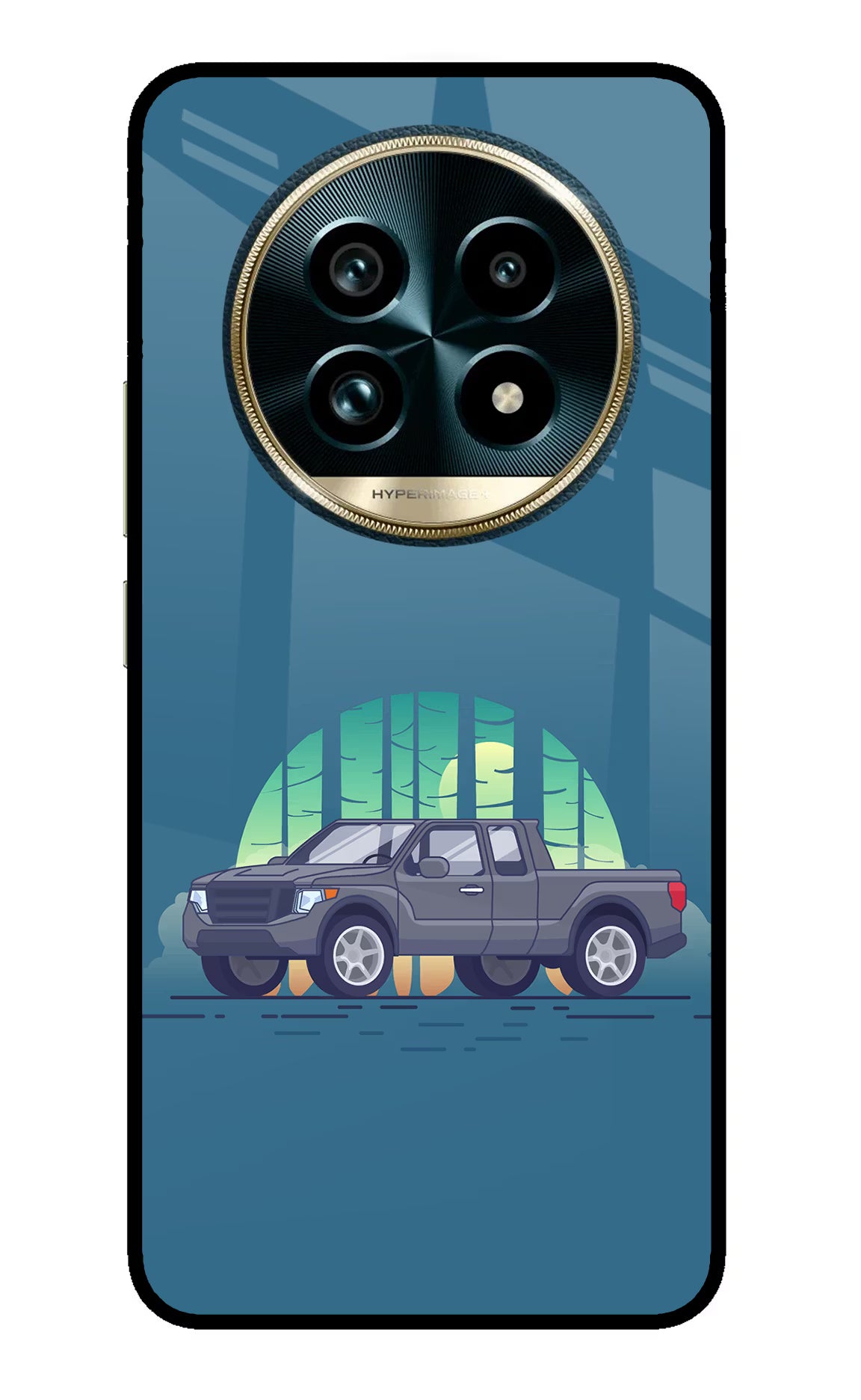 Retro Garage Vibe Realme 13 Pro+ 5G Glass Case Back Cover by Casekaro