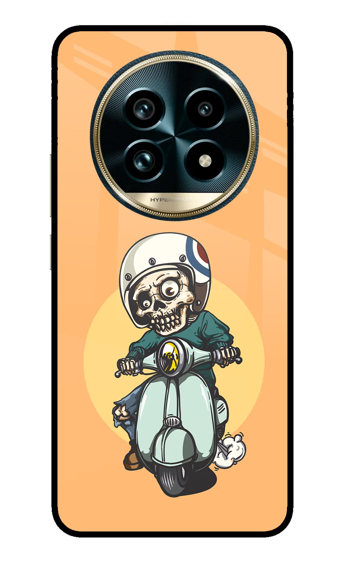 Undead Biker Realme 13 Pro+ 5G Glass Case Back Cover by Casekaro