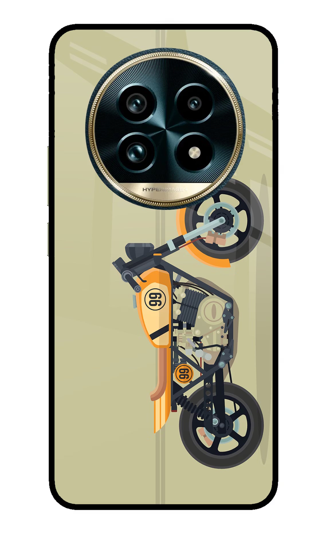 Vertical Speedster Realme 13 Pro+ 5G Glass Case Back Cover by Casekaro