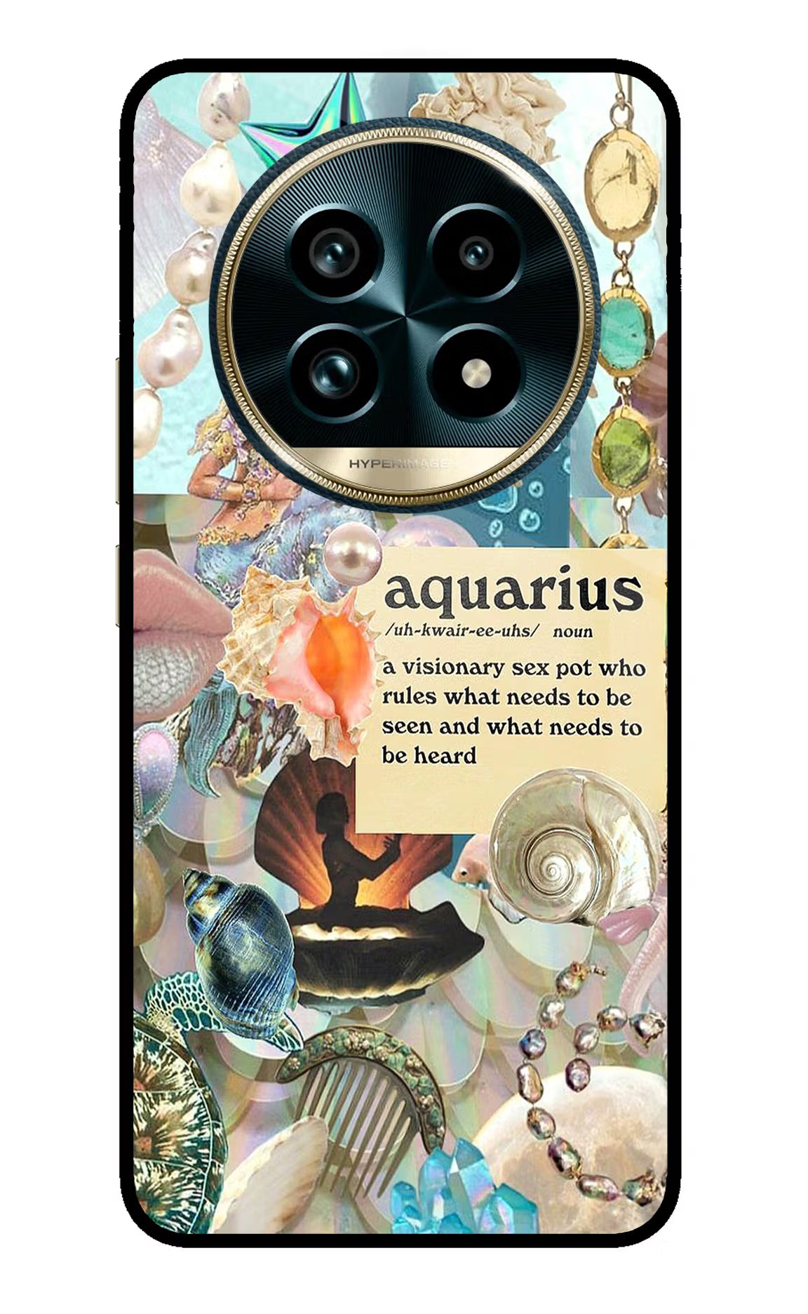 Aquarius Zodiac Realme 13 Pro+ 5G Glass Case Back Cover by Casekaro