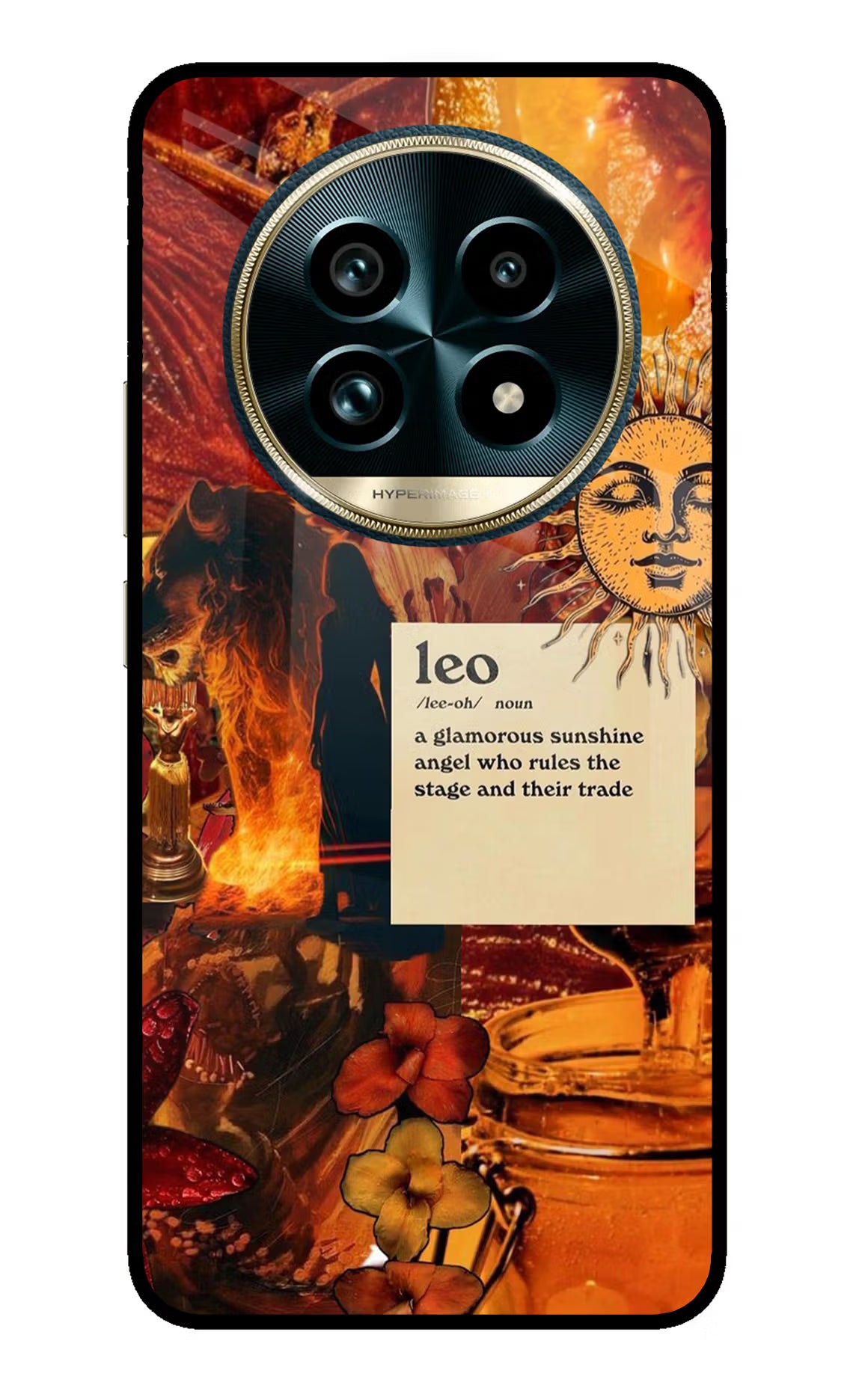Leo Zodiac Realme 13 Pro+ 5G Glass Case Back Cover by Casekaro