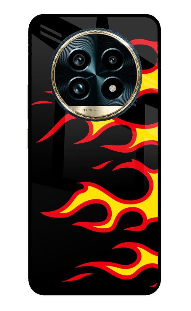 Side Sweep Flames Realme 13 Pro+ 5G Glass Case