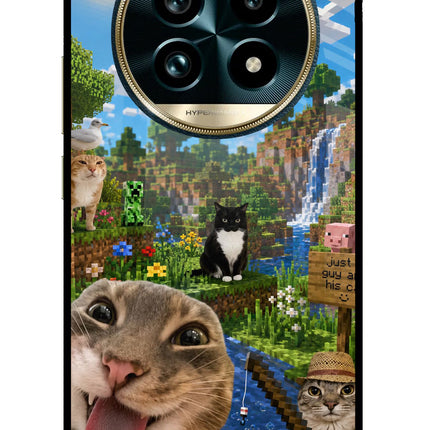 Minecraft Cat Chaos Realme 13 Pro+ 5G Glass Case