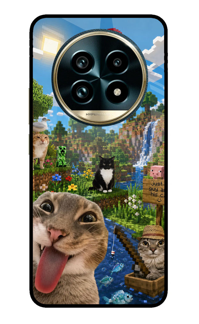 Minecraft Cat Chaos Realme 13 Pro+ 5G Glass Case
