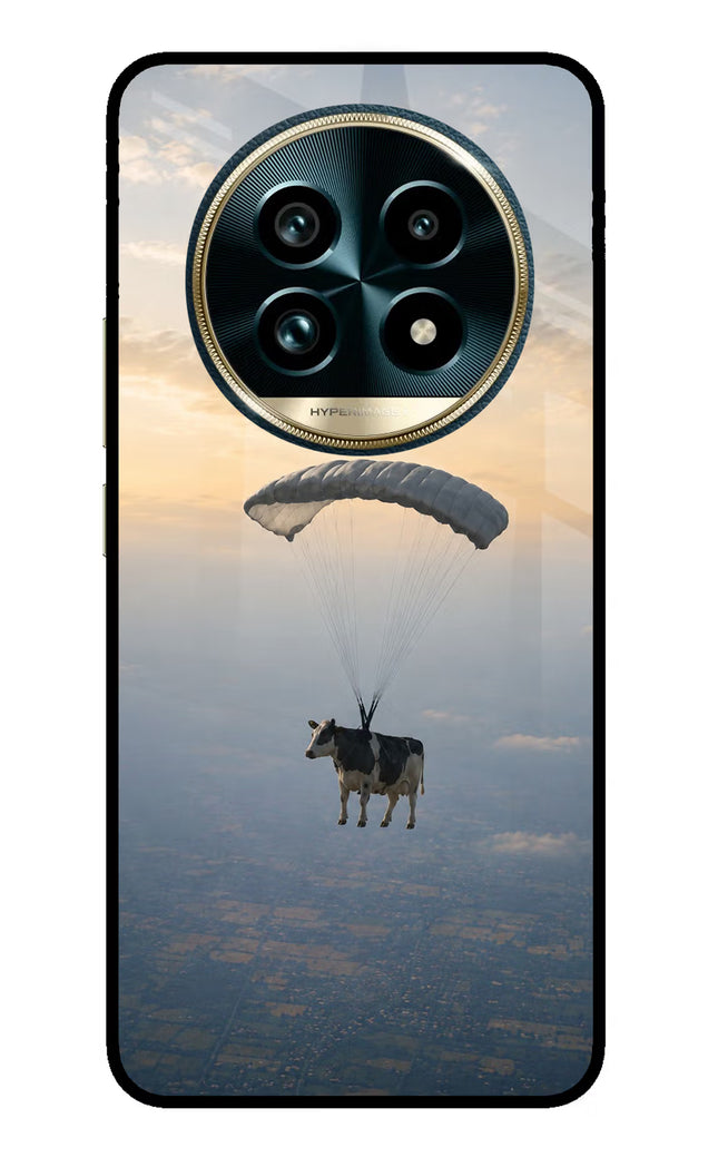 Skydiving Cow Realme 13 Pro+ 5G Glass Case