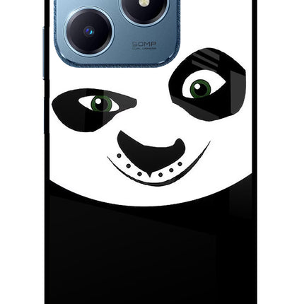 Panda Realme C63 Glass Case Back Cover by Casekaro