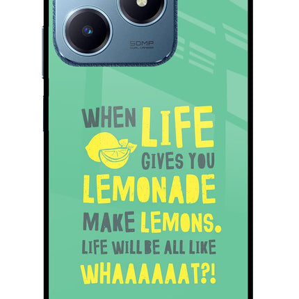 Quote Realme C63 Glass Case Back Cover by Casekaro