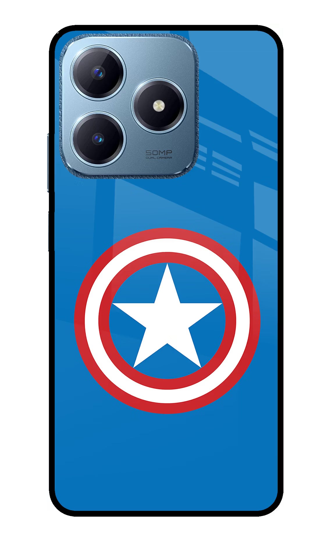 Captain America Logo Realme C63 Glass Case