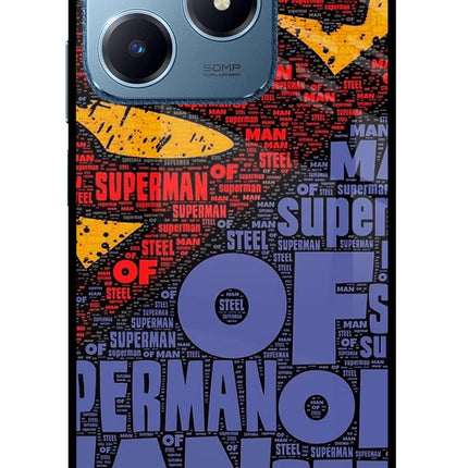 Superman Realme C63 Glass Case Back Cover by Casekaro