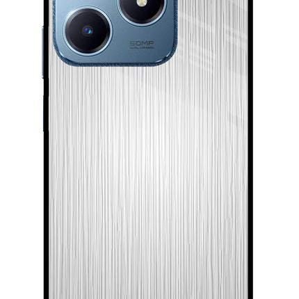 Wooden Grey Texture Realme C63 Glass Case Back Cover by Casekaro