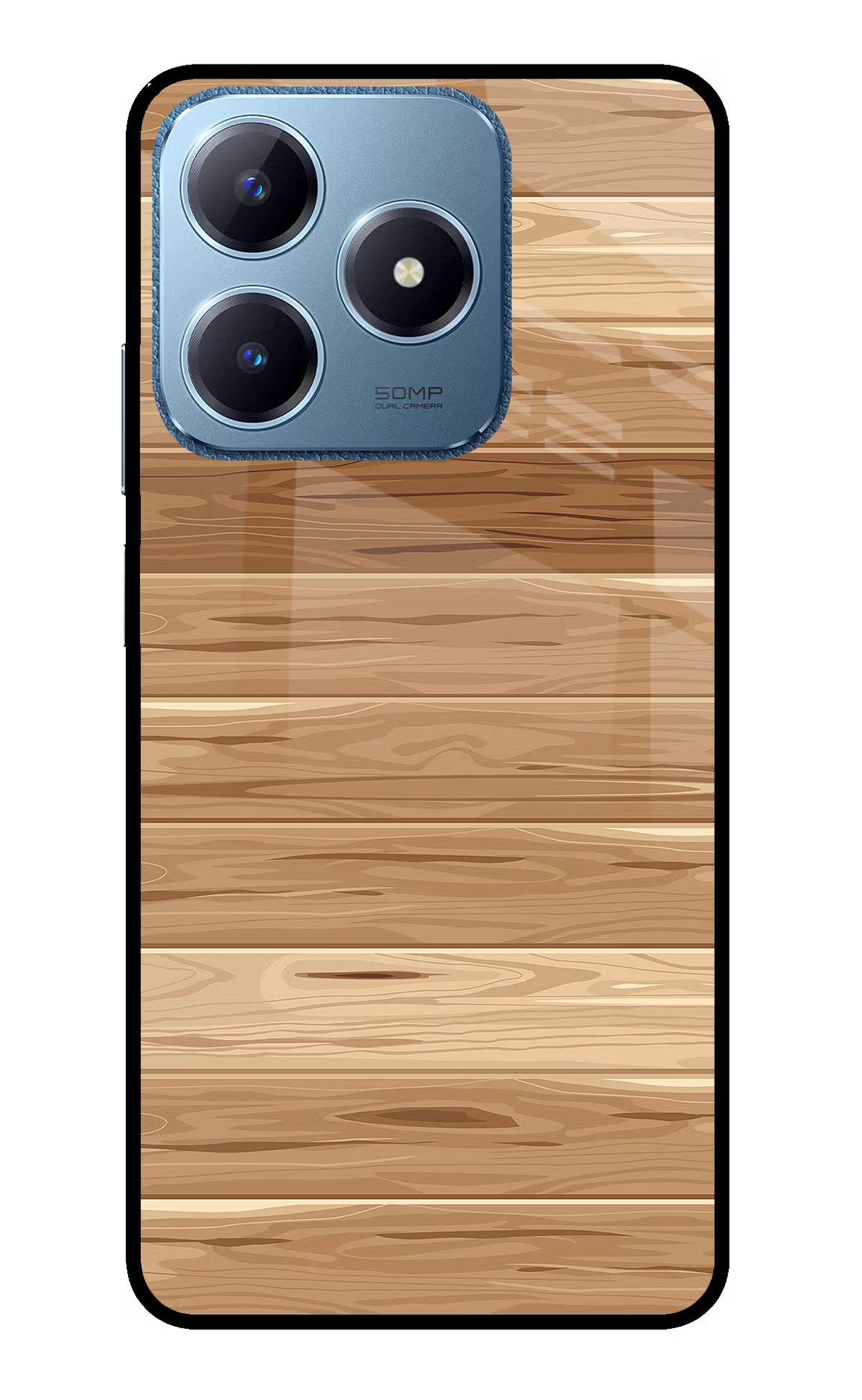 Wooden Vector Realme C63 Glass Case