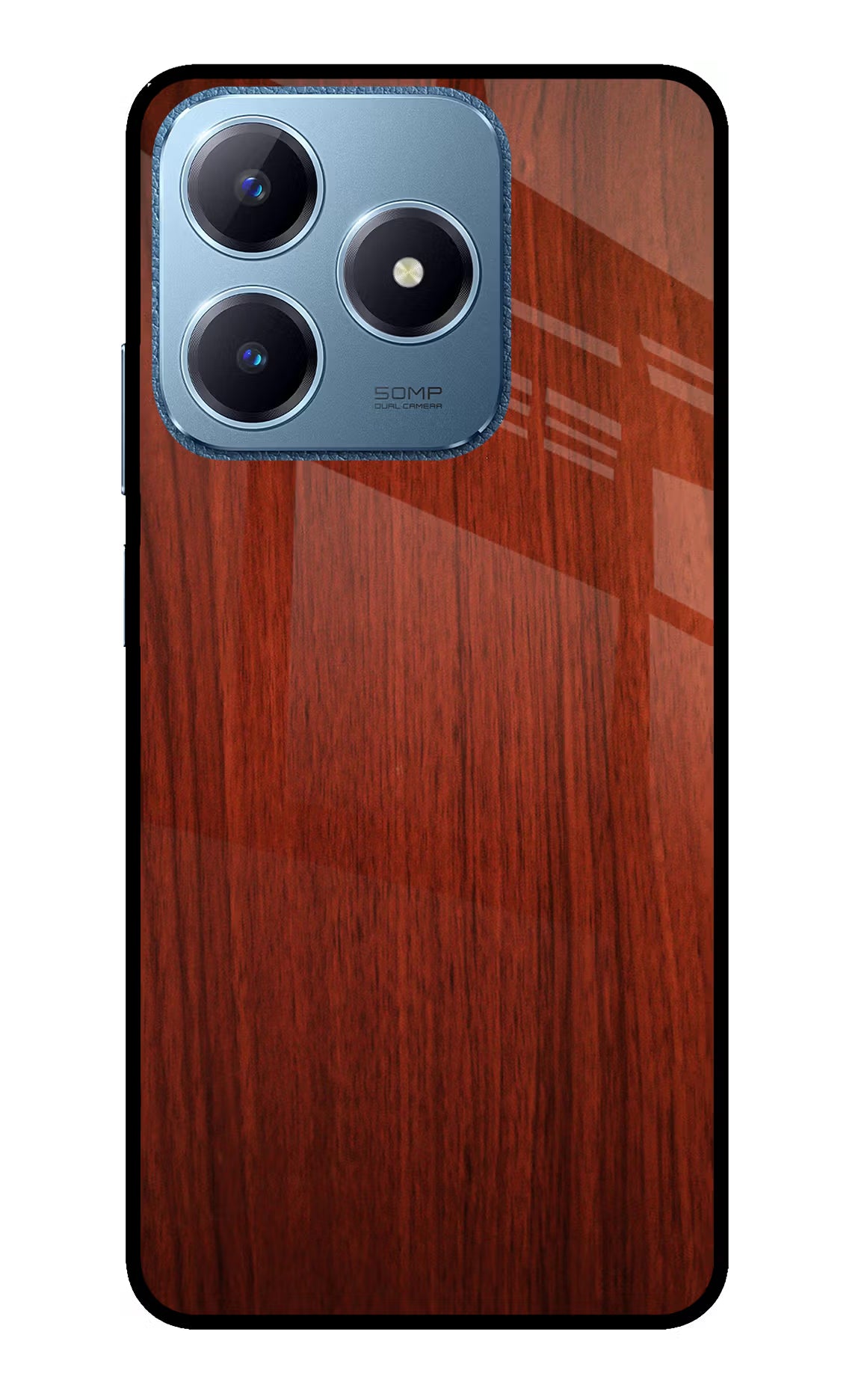 Wooden Plain Pattern Realme C63 Glass Case