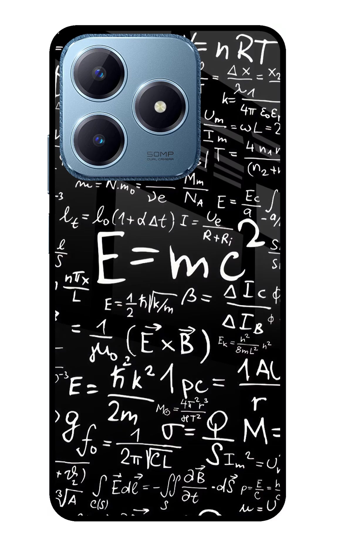 Physics Formula Realme C63 Glass Case Back Cover by Casekaro
