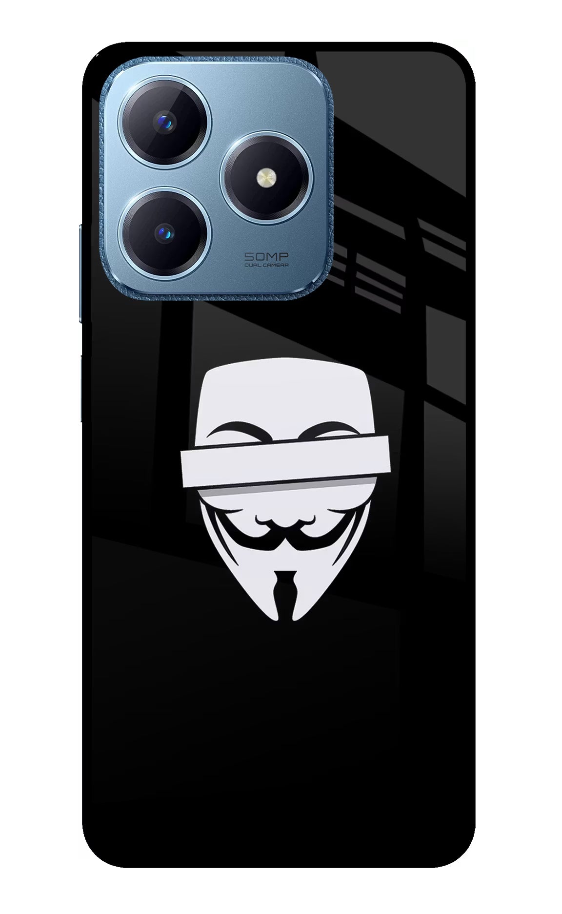 Anonymous Face Realme C63 Glass Case