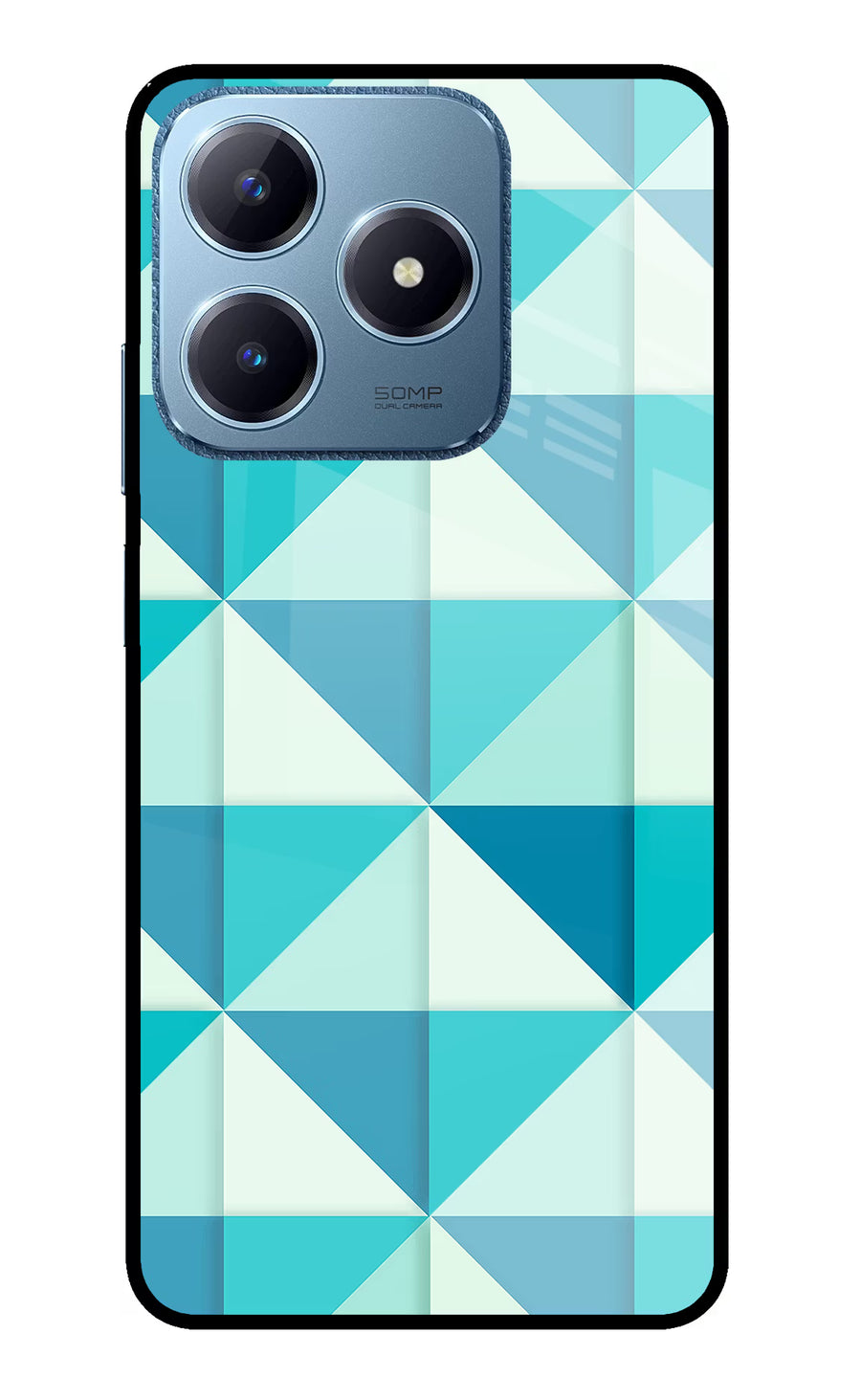 Abstract Realme C63 Back Cover, Glass case