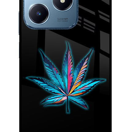 Weed Realme C63 Glass Case Back Cover by Casekaro