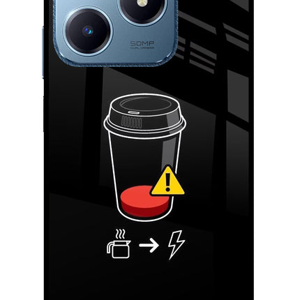 Coffee Realme C63 Glass Case Back Cover by Casekaro