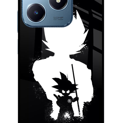 Goku Shadow Realme C63 Glass Case Back Cover by Casekaro