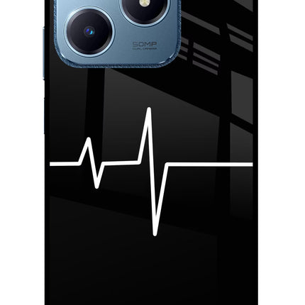 Heart Beats Realme C63 Glass Case Back Cover by Casekaro