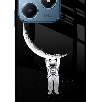 Moon Space Realme C63 Glass Case Back Cover by Casekaro