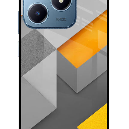 Abstract Realme C63 Glass Case Back Cover by Casekaro